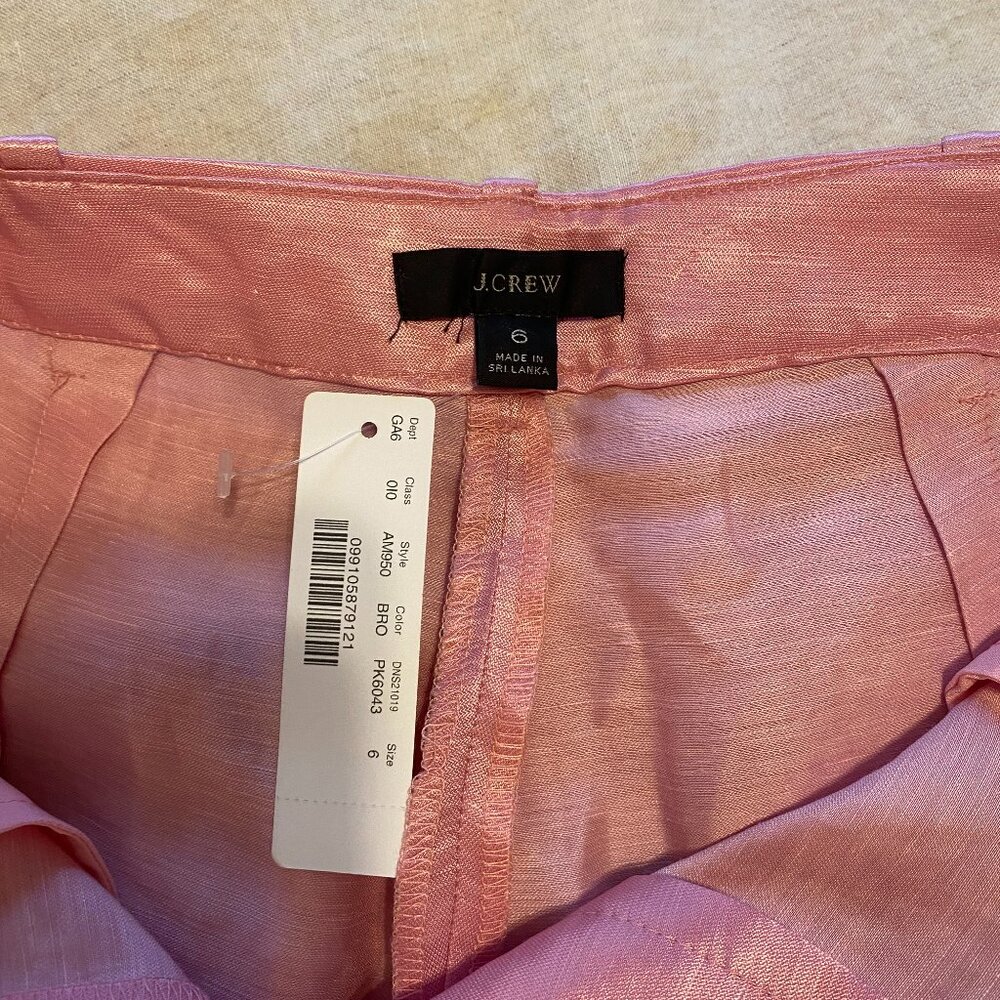 NWT J Crew Pink Satin Shorts_Size 6 - Picture 3 of 6